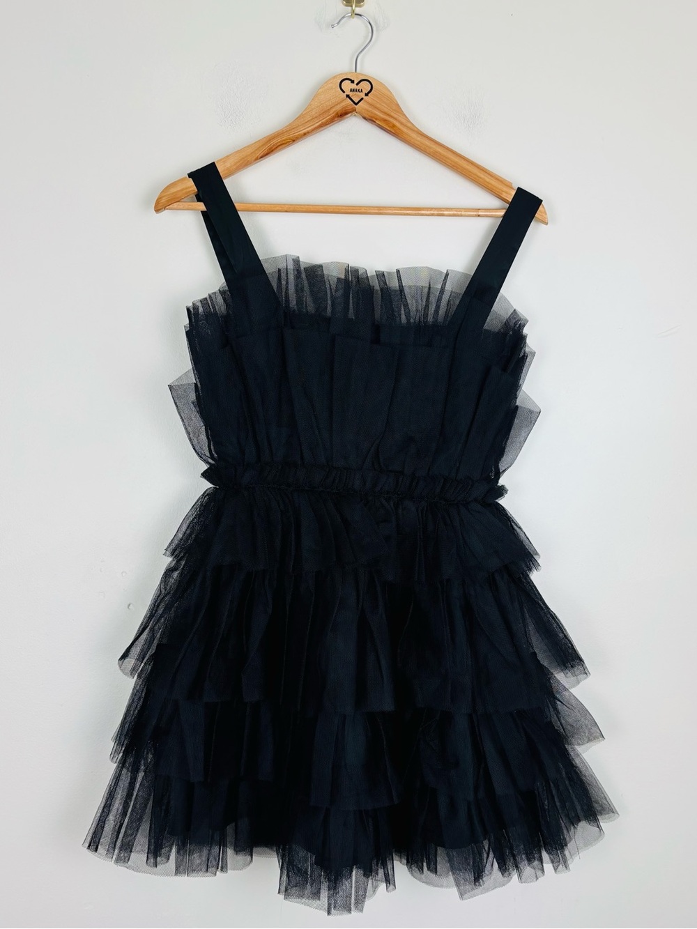 Storia black tulle ballet inspired mini dress. NWT. Size S
